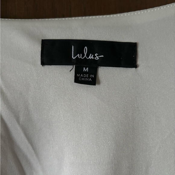 Lulu’s white wrap mini dress - Picture 2 of 5